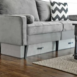 Fashion SONGMICS Panier à linge avec roulettes 110L noir et argent