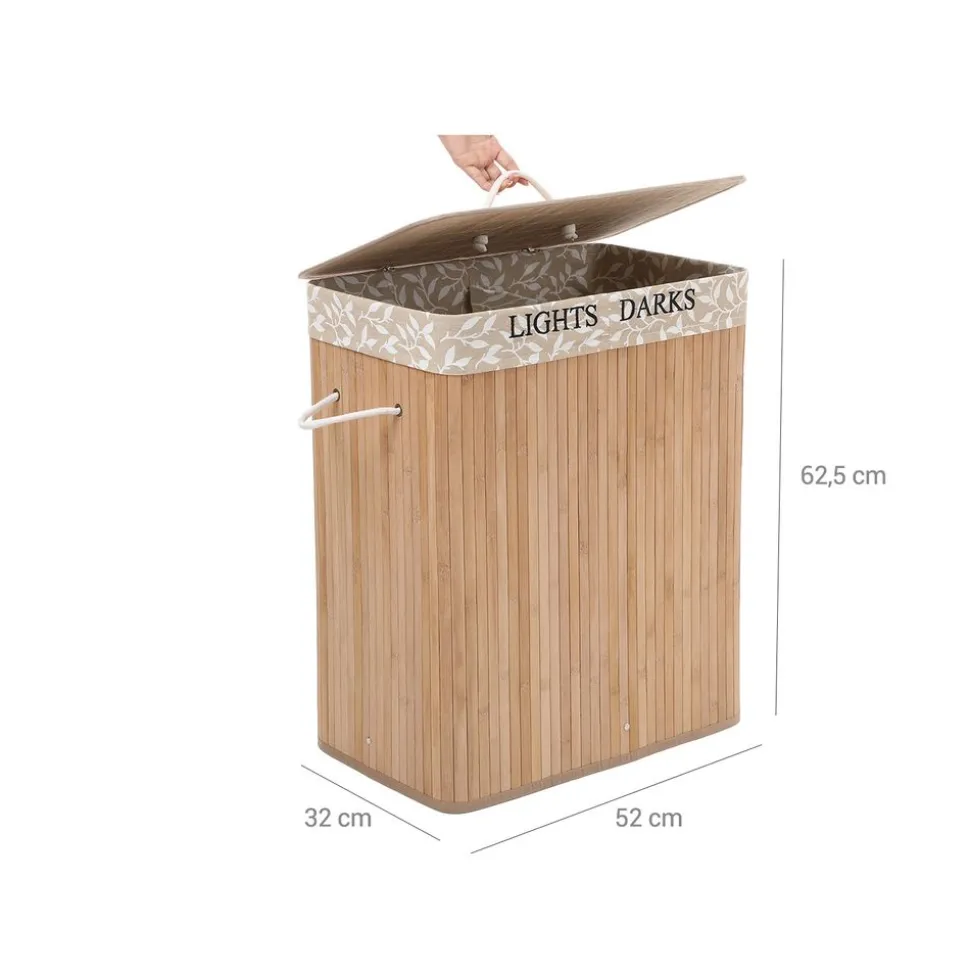 Shop SONGMICS Panier à linge bambou