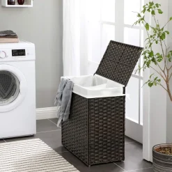 Store SONGMICS Panier à linge bambou marron