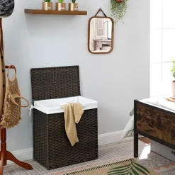 Store SONGMICS Panier à linge bambou marron