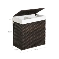 Store SONGMICS Panier à linge bambou marron