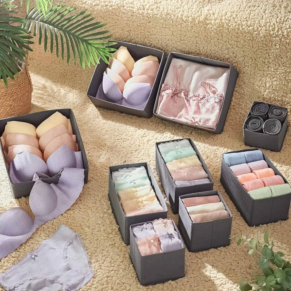 Hot SONGMICS Panier à linge coton Gris