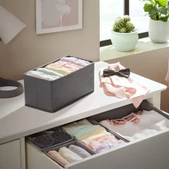 Hot SONGMICS Panier à linge coton Gris