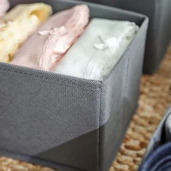 Hot SONGMICS Panier à linge coton Gris