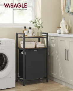 Cheap SONGMICS Panier à linge de 115 l en x pliable gris ardoise