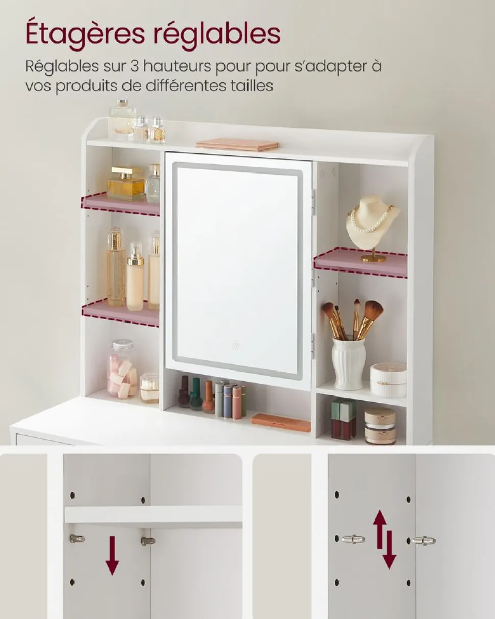New SONGMICS Panier à linge double avec étagère grège mélangé et gris ardoise