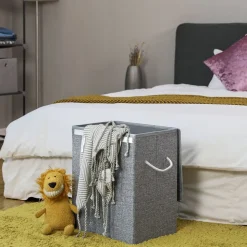 Online SONGMICS Panier à linge façon lin gris