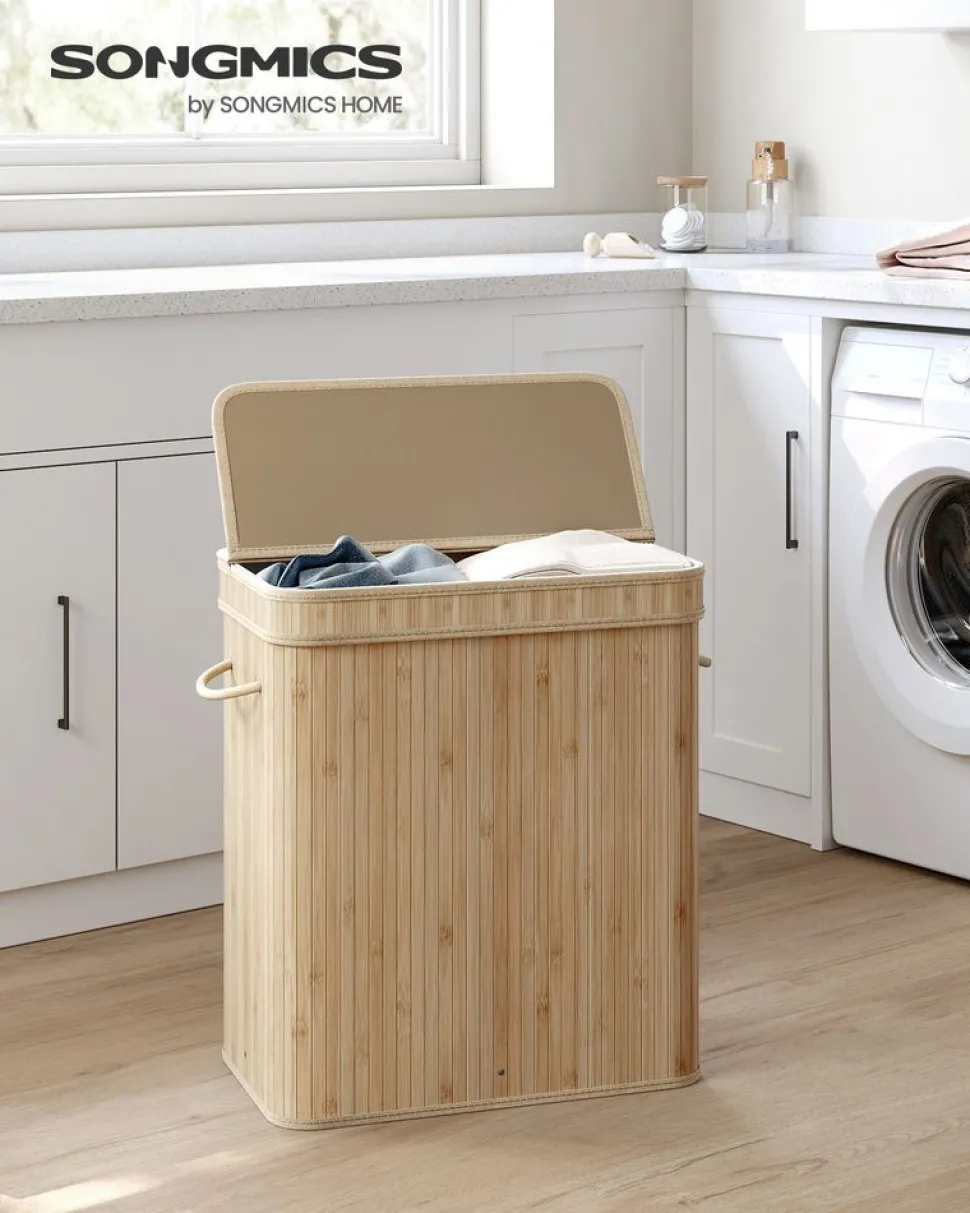 Sale SONGMICS Panier à linge pliable sac à linge amovible et lavable