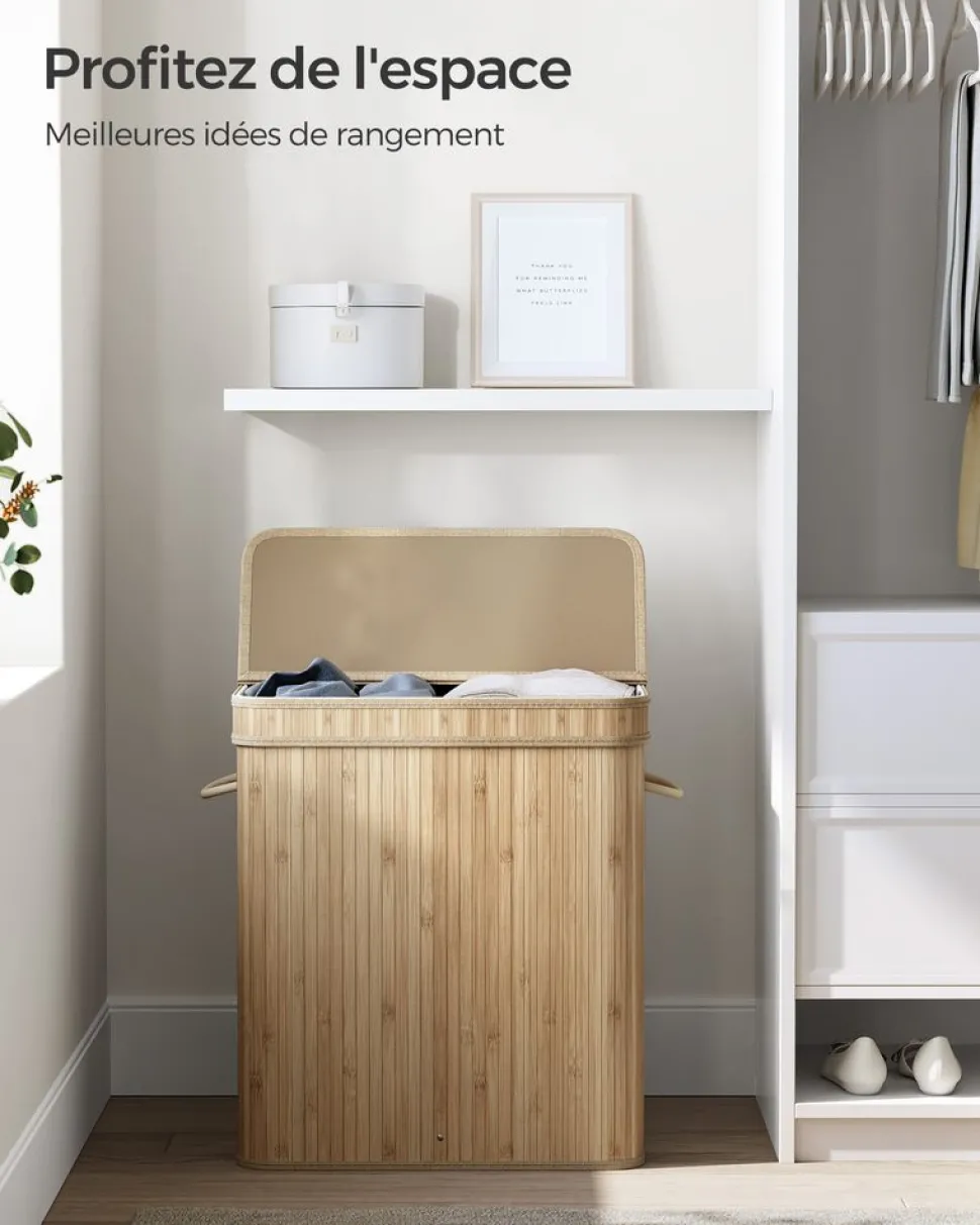 Sale SONGMICS Panier à linge pliable sac à linge amovible et lavable