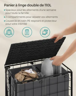 Online SONGMICS Panier à Linge Sale 110L