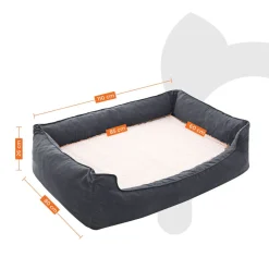 Clearance SONGMICS Panier chien orthopédique 110 x 80 cm Gris