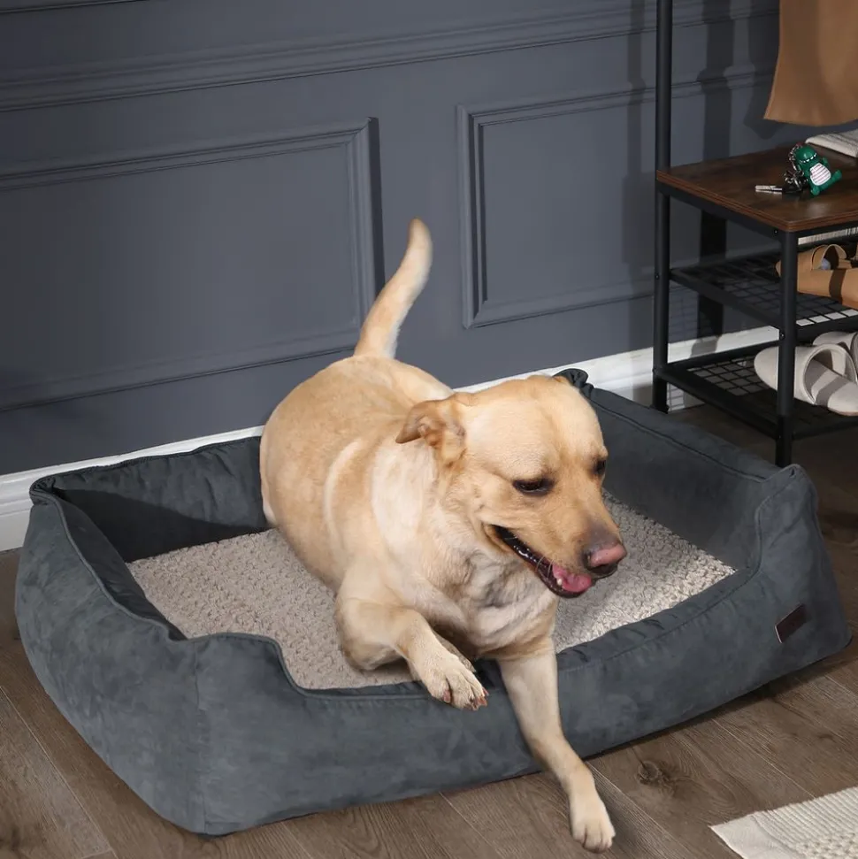 Clearance SONGMICS Panier chien orthopédique 110 x 80 cm Gris