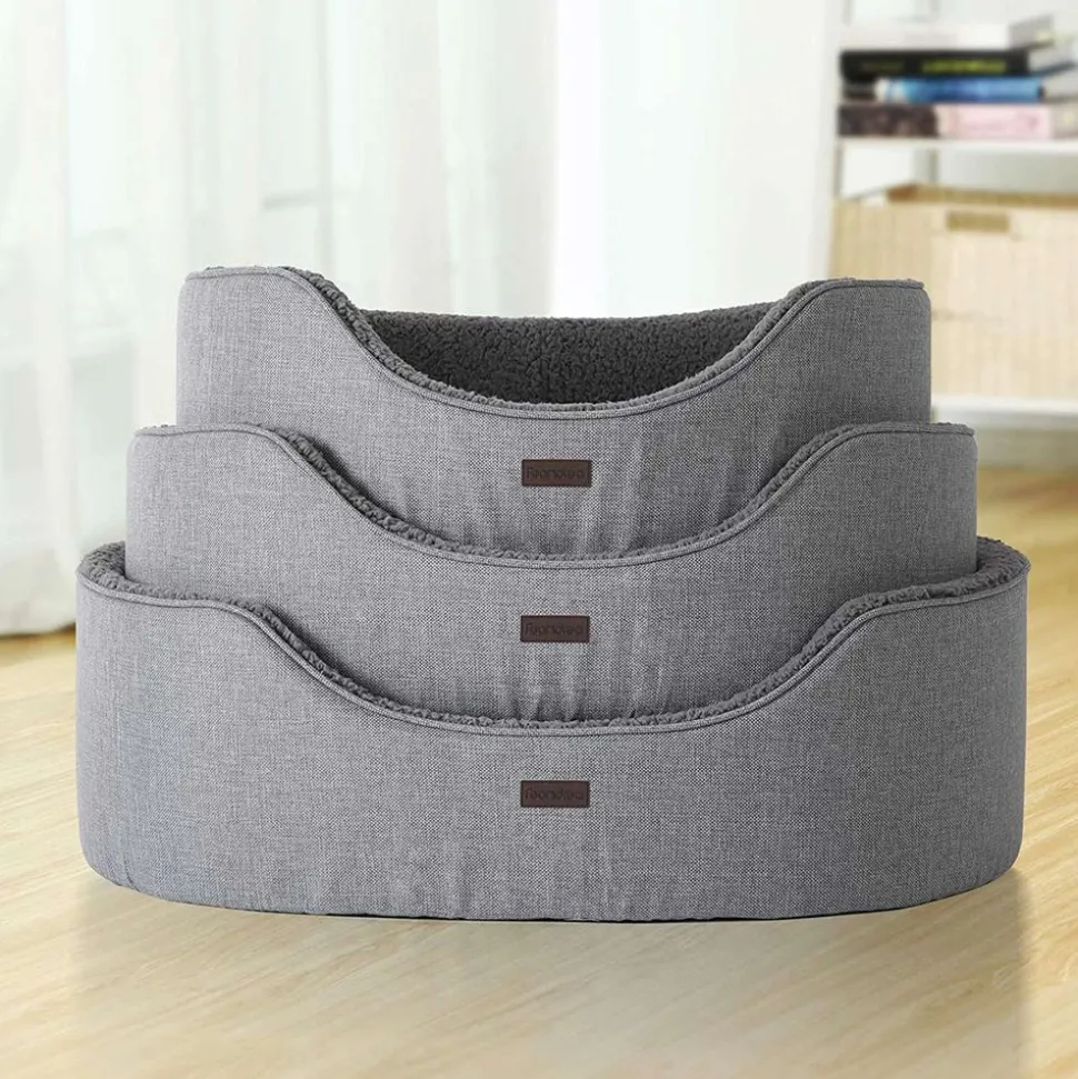 Best SONGMICS Panier coussin réversible M Gris