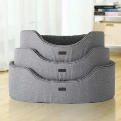 Store SONGMICS Panier coussin réversible L Gris