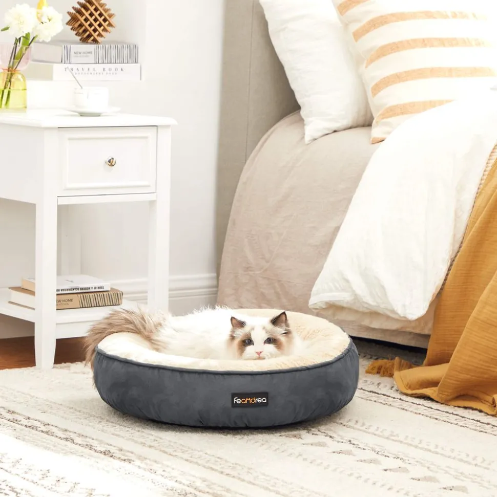 Clearance SONGMICS Panier donut gris clair