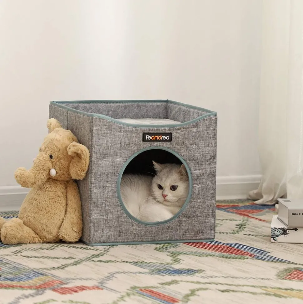 Best Sale SONGMICS Panier pour chat pliable Gris