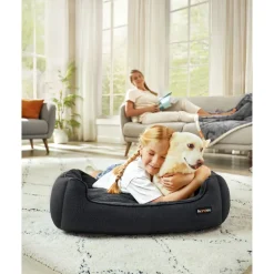 Fashion SONGMICS Panier pour chien 90 x 75 cm Gris