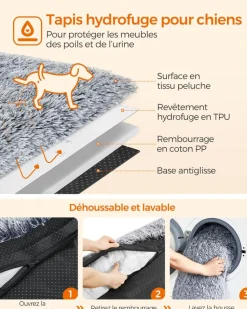 Sale SONGMICS Panier pour chien 80 x 75 x 16 cm gris ombré