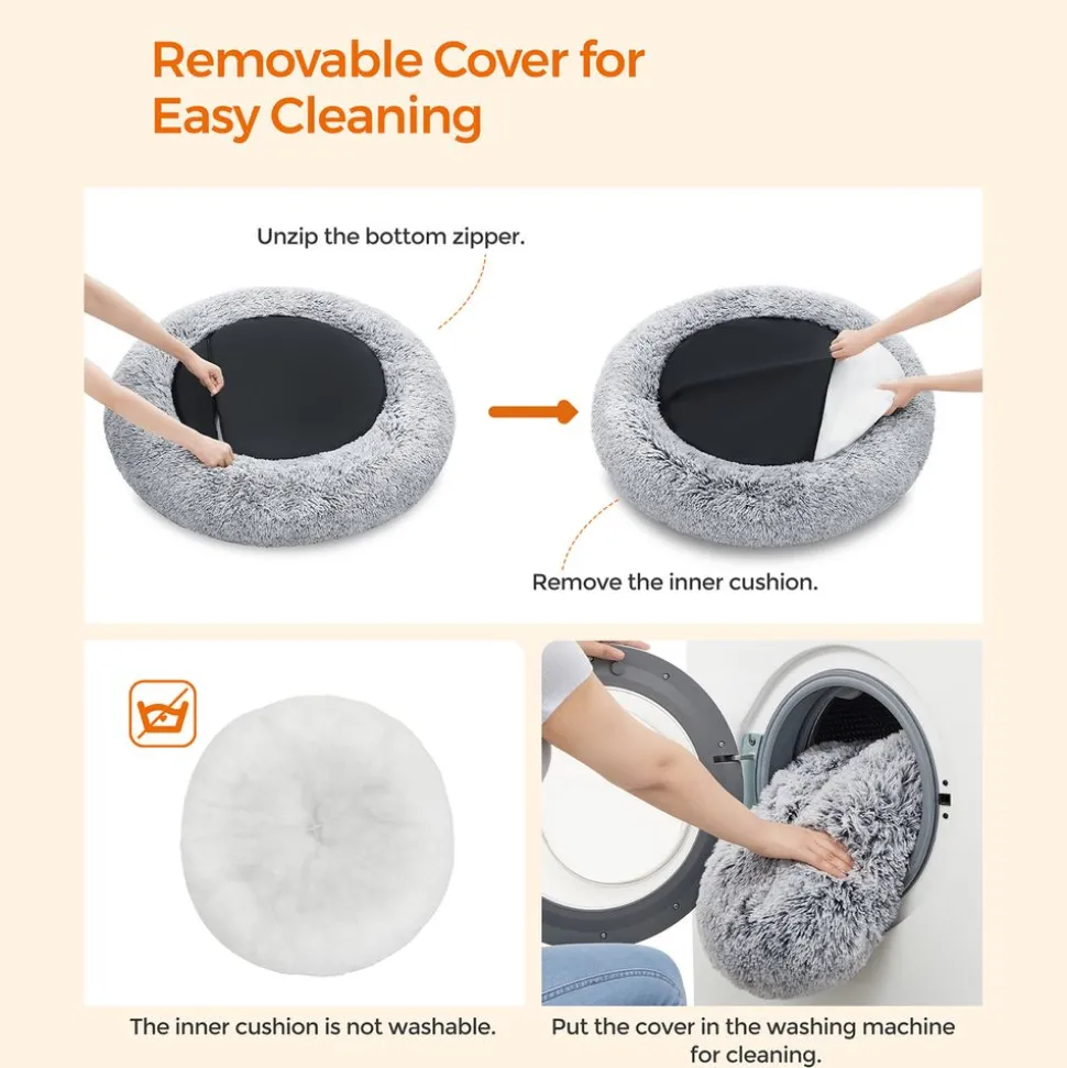 Outlet SONGMICS Panier pour chien rond Ø100 cm