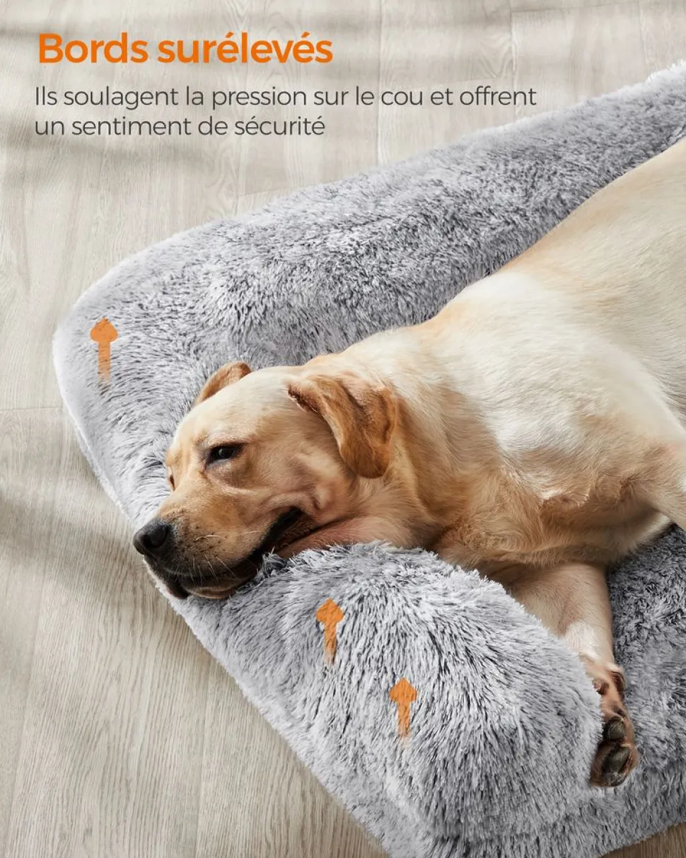 Fashion SONGMICS Panier pour chien XXL gris ombré