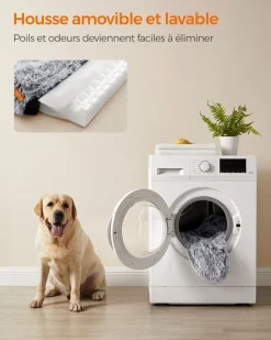 Fashion SONGMICS Panier pour chien XXL gris ombré