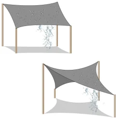 Cheap SONGMICS Parasol Ø 160 cm bleu blanc