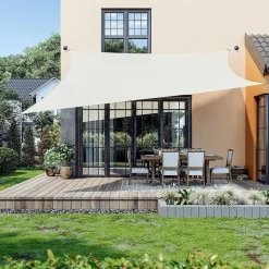 Cheap SONGMICS Parasol Ø 160 cm bleu blanc