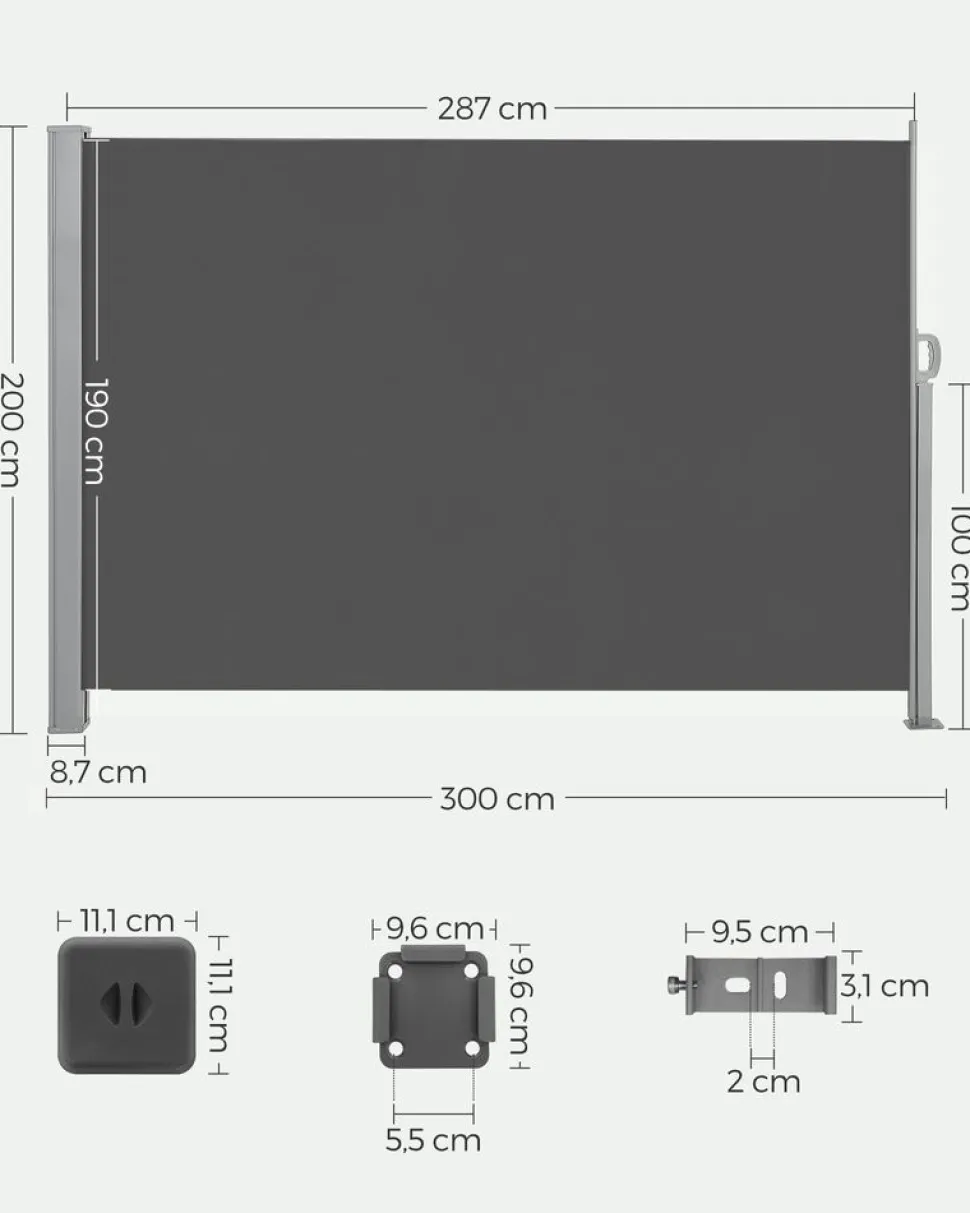 Flash Sale SONGMICS Parasol Ø1,6 m gris