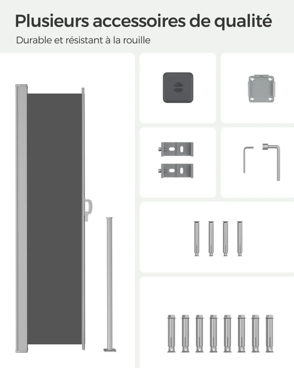 Flash Sale SONGMICS Parasol Ø1,6 m gris