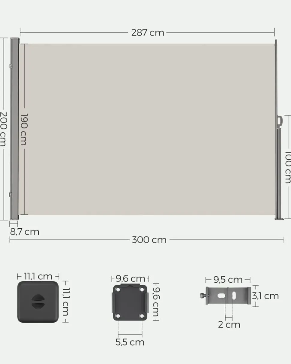 Flash Sale SONGMICS Parasol Ø1,6 m gris