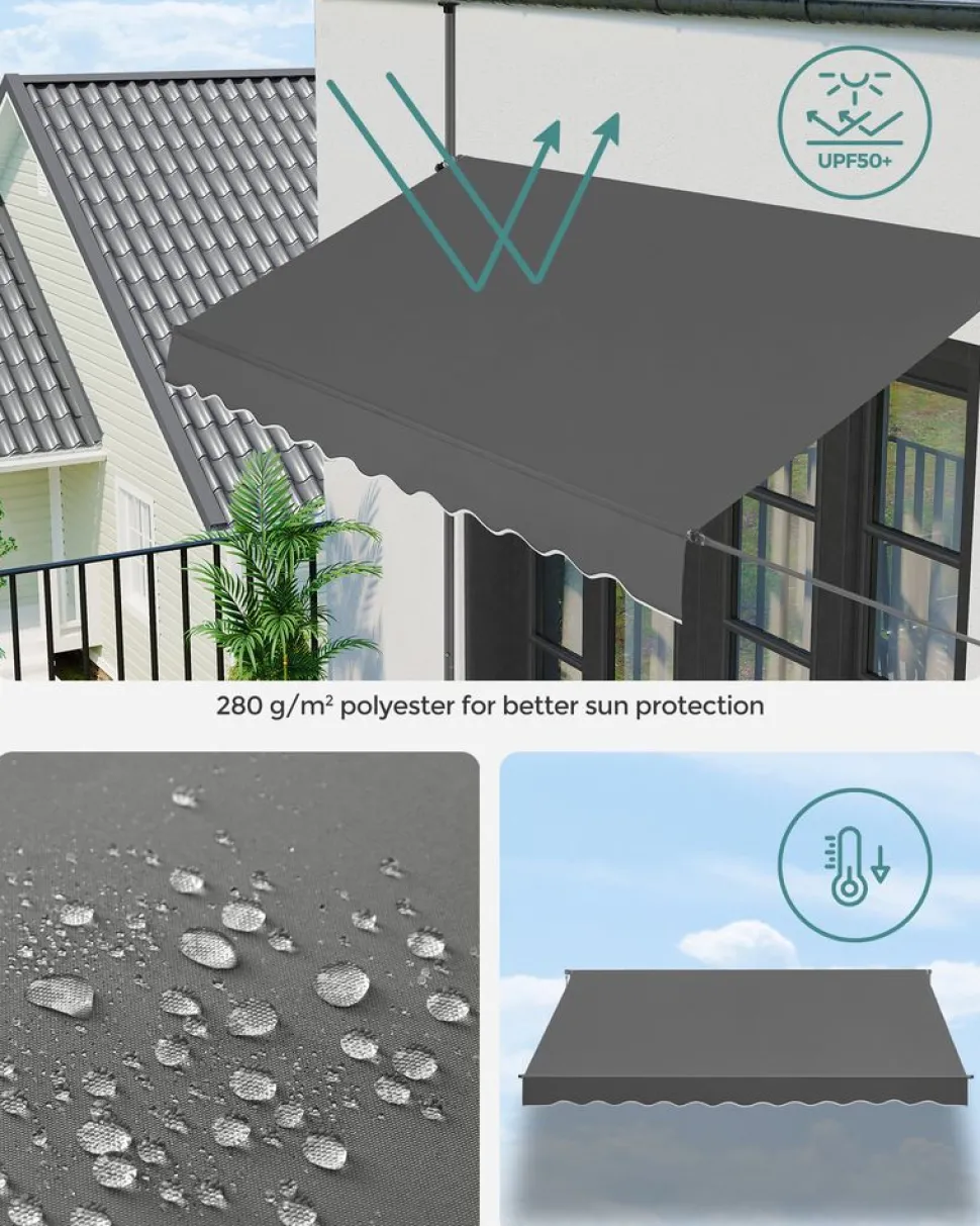 Flash Sale SONGMICS Parasol Ø2 m gris