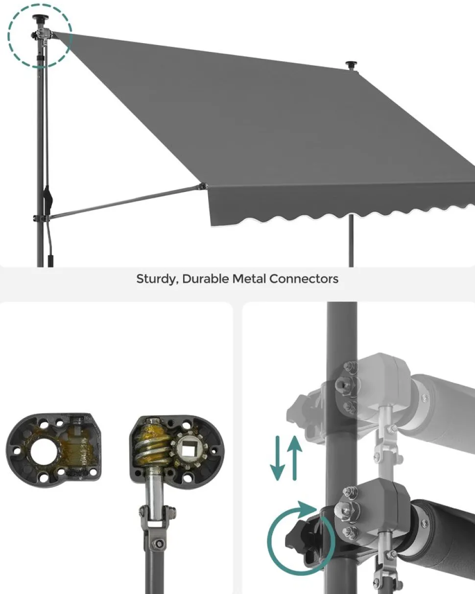Flash Sale SONGMICS Parasol Ø2 m gris