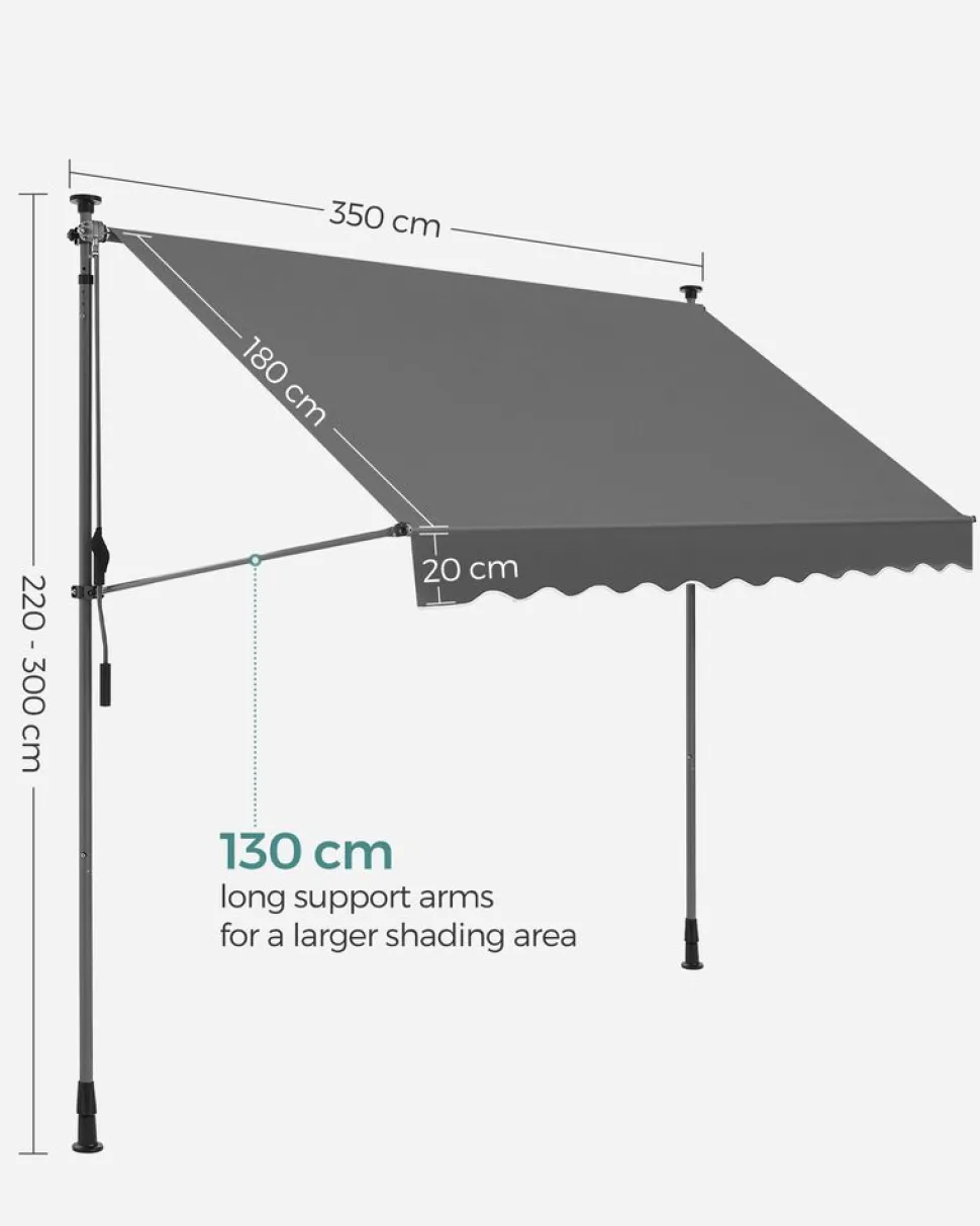 Flash Sale SONGMICS Parasol Ø2 m gris