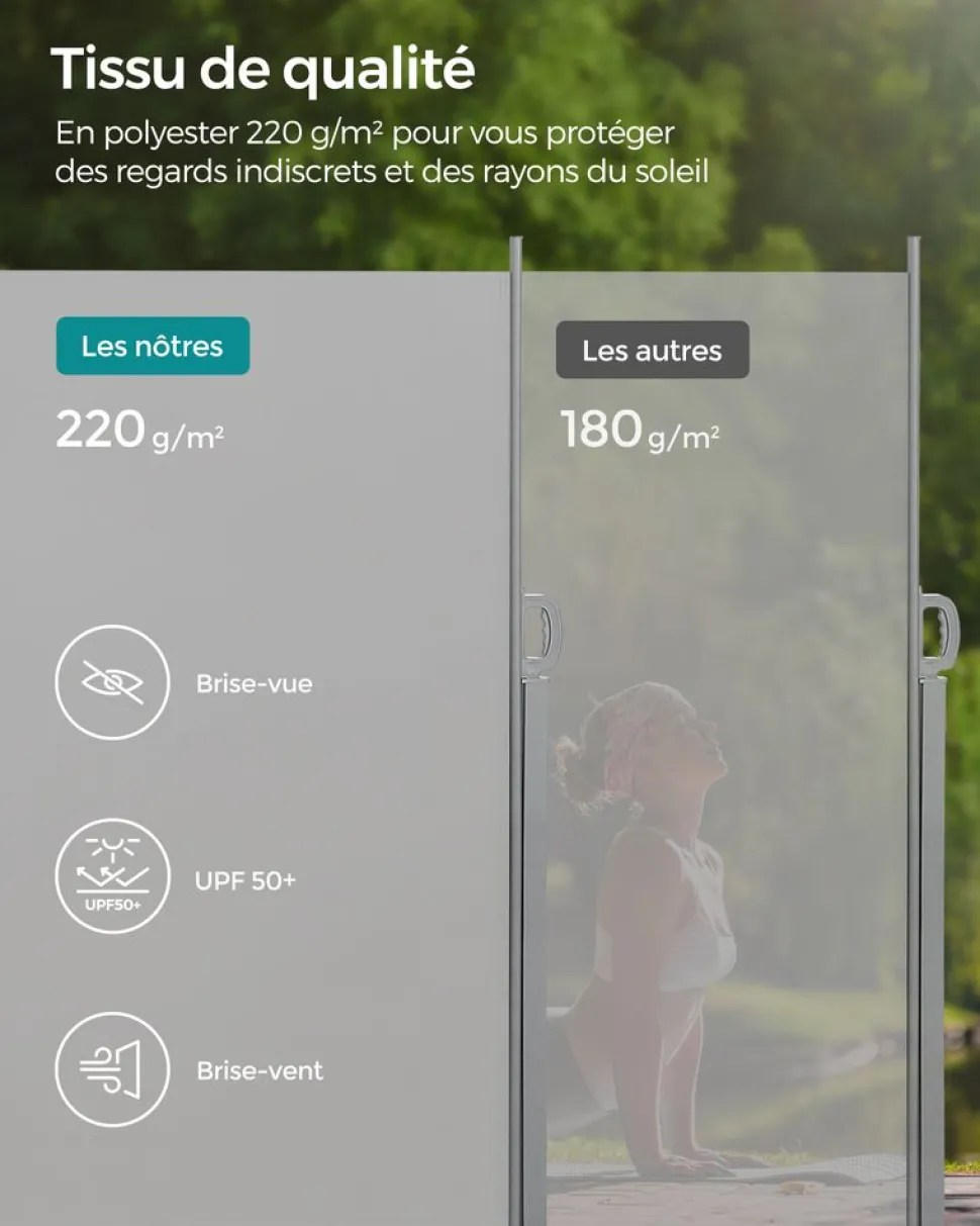 Outlet SONGMICS Parasol Ø3 m rouge