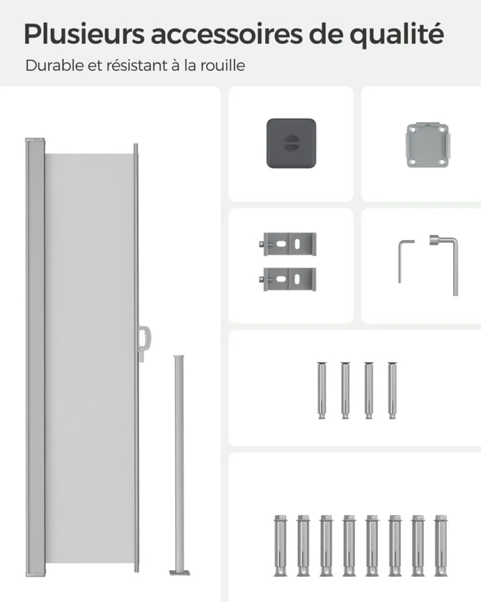 Outlet SONGMICS Parasol Ø3 m rouge