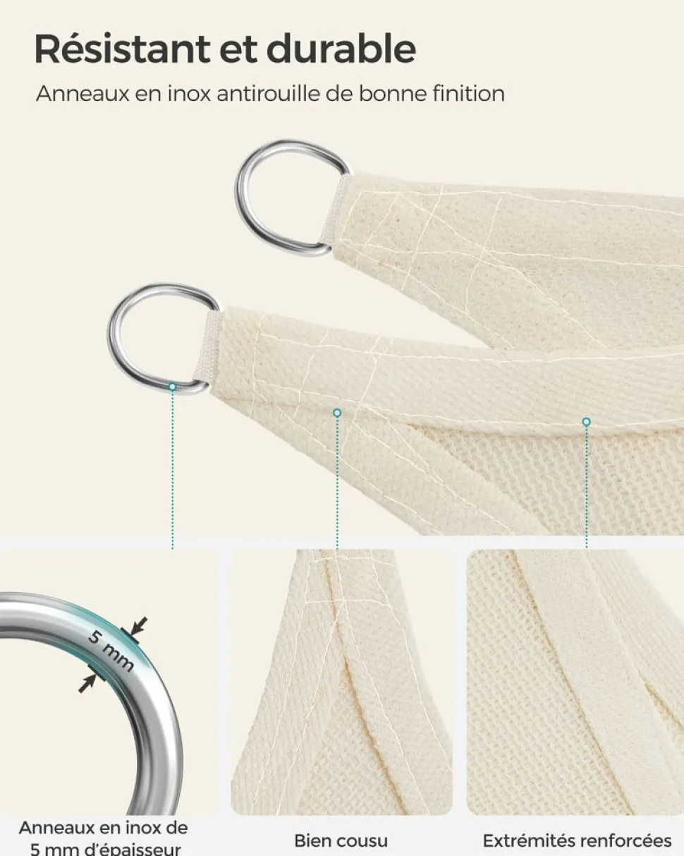 Shop SONGMICS Parasol Ø3 m taupe