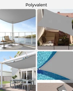 Shop SONGMICS Parasol 3 x 3 m gris