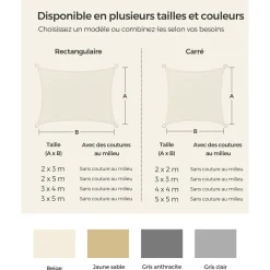 Clearance SONGMICS Parasol bois Ø2,7 m beige