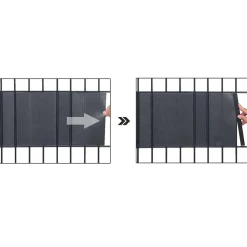 Clearance SONGMICS Parasol bois 3 x 2 m gris