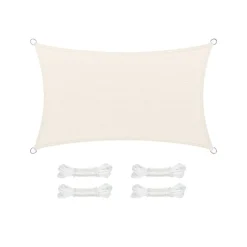 Outlet SONGMICS Parasol de jardin 300 cm avec 28 LED gris tourterelle