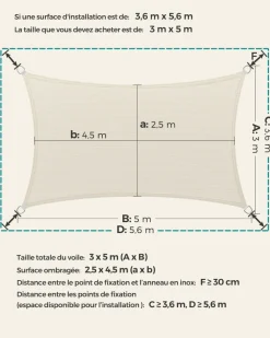 Outlet SONGMICS Parasol de jardin 300 cm avec 28 LED gris tourterelle