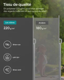 Discount SONGMICS Parasol de jardin 300 cm inclinable gris tourterelle