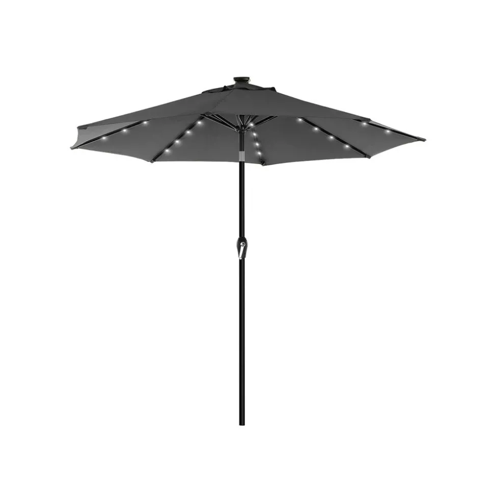 Shop SONGMICS Parasol LED Ø3 m gris