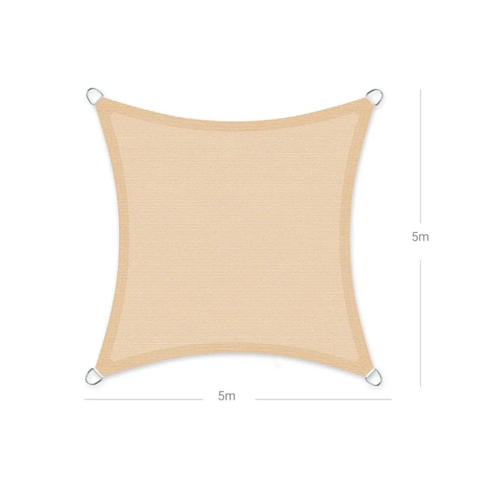 Outlet SONGMICS Parasol rectangulaire 200 x 150 cm sans pied gris