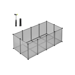 Fashion SONGMICS Parc enclos en plastique blanc