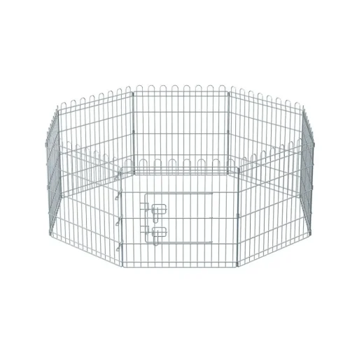 Cheap SONGMICS Parc pour chien  159 x 159 x 61 cm Argent