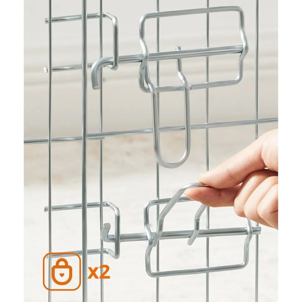 Cheap SONGMICS Parc pour chien 159 x 159 x 61 cm Argent