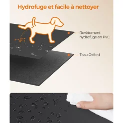 Outlet SONGMICS Parc pour chien octogonale 72 x 72 x 43 cm gris clair foncé Gris Foncé + Gris Clair