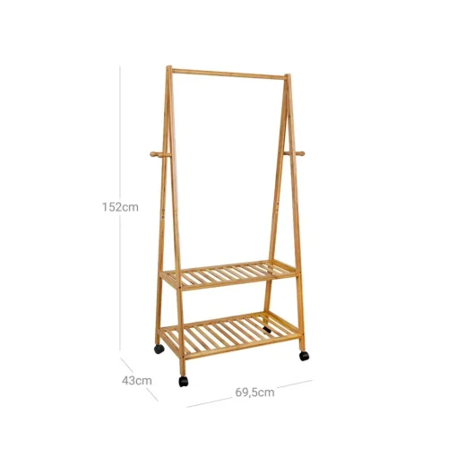Store SONGMICS Penderie bambou Jaune