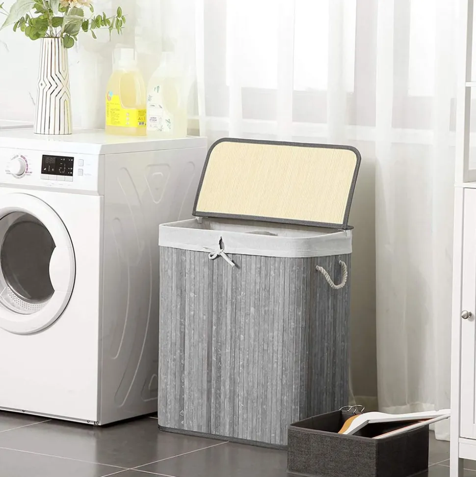 Discount SONGMICS Penderie tissu gris